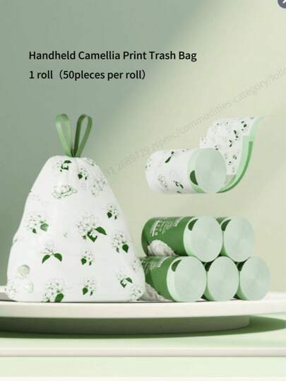 Kamelia-doftande soppåsar, extra tjocka stora ruller, avrivbar design, luktborttagning, för kök och hemmabruk