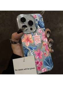 [Funda de Teléfono de Vida Marina] Funda Transparente de Vida Marina para iPhone 16, 16 Pro, 16 Pro Max, 15, 14, 13, 11 |   Diseño elegante y sofisticado |   Adecuado para hombres y mujeres - Blanco - Ver 3