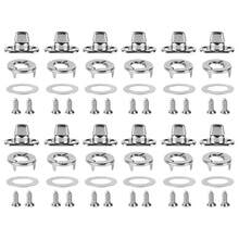 EstiloCommon Sense - Sujetadores De Grado Marino Chapados En NíQuel, Ojales Y Pernos De BotóN Giratorio Para Barcos, Caravanas Y Caravanas, 12 Juegos Con 24 TornillosVersióN Mejorada
