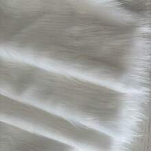 1块长毛绒面料，DIY面具服装角色扮演人造毛皮面料 - 6cm白色 - 查看 4