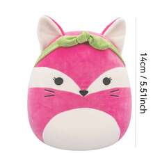 Squishmallows 5英寸佩顿粉红狐狸，Kellytoy官方授权毛绒玩具，色彩缤纷，柔软舒适，是送给男孩女孩的理想礼物，可水洗，柔软有嚼劲，适合所有年龄段。 - Peyton - 查看 6