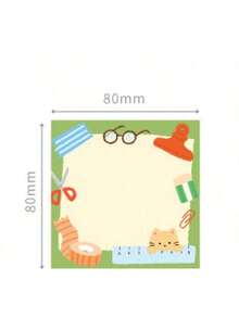 100 Sheets Soft Fluffy Animal Theme Memo Pad, Delicate Texture For Scrapbooking, Student Classroom Notes, Diary Message, Creative Small Gift