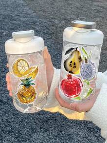 53 PIEZAS/PAQUETE Paquete de pegatinas con tema de frutas de cristal | Calcomanías estéticas brillantes para accesorios de teléfono, metal y decoración de artículos de uso diario - Multicolor - Ver 6