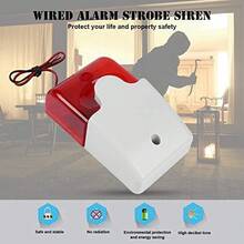 EstiloDC 12 V Sirena EstroboscóPica Con Cable Luz Intermitente Alarma De Sonido Luz Roja Sirena De Sonido De Alarma De  Para El HogarVersióN Mejorada