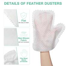 10/30/50pcs White Super Soft Fiber Cleaning Gloves, Handmade Dusting Gloves, Super Fine Fiber Cloth, Can Replace Dusting Wipes And Feather Dusters, Effectively Remove Dust, Pet Hair And Other Sensitive Areas, Double-Sided, Disposable - Multicolor - View 3