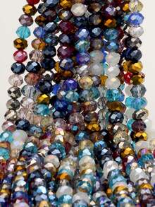 70颗8毫米彩色刻面合成水晶扁平散珠，适用于珠宝制作——适合DIY项链、手链和耳环——珠宝配件