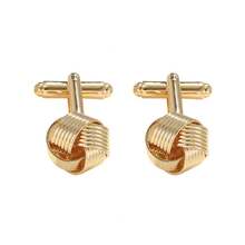 Personalized Fried Dough Twists Sleeve Nails Hollow Cufflinks Men's Shirt Cufflinks - Multicolor - View 12
