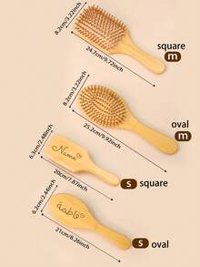 Custom Wood Air Cushion Comb, Personalized Detangler Brush, Customized Hair Brushes For Women, Customizable Name Hair Brush, Hairbrush, Scalp Massage Tool, Hair Brush For Men, Wedding Gift, Wooden Comb, Travel Comb, Valentine'S Day, Gifts For Mothers, Family, Sisters, Bedroom, Couples, Square, Oval