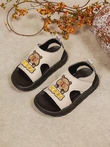 简约时尚软底儿童凉鞋 - 米色 - 查看 3