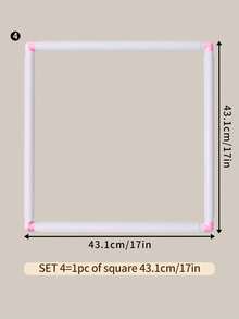 1 khung thêu chữ thập thủ công DIY màu trắng, khung thêu kim đột lỗ, được lắp ráp bằng phương pháp ghép nối, làm từ ống tròn PVC chất lượng cao dày 2cm, rất chắc chắn và bền, cho hiệu ứng thêu phẳng, đặc biệt thích hợp cho các loại vải thêu khổ lớn. - trắng - Xem 17