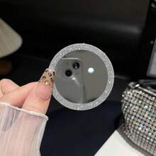 2片装时尚闪亮手机后盖DIY无线磁吸化妆镜，多功能亚克力镜面手机贴片，适用于化妆、补妆、小镜子、化妆镜、手机配件、手持镜 - 彩色 - 查看 11