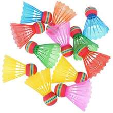 Yardwe 12 Piezas lanzadera de bádminton de Aire bádminton de plástico pajarito Badminton Interior y Exterior Cabeza Pelota de Juguete Pelota de Volante niño(colores surtidos x 2 piezas 8.5X6.5CMx2pcs) - Multicolor - Ver 3