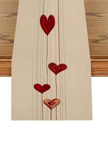 1 件装圣诞桌旗 - 优雅棕色桌布，饰以松果和蝴蝶结，耐用涤纶材质，节日餐桌装饰，适用于圣诞派对、感恩节、冬季晚餐 - 易于清洁的餐桌布置装饰，温馨的节日风格，高品质面料，适合家庭聚会。 - 米色 - 查看 3