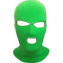 1pc Y2K Style Candy Color Thick 3-Hole Balaclava Ski Mask, Unisex, Versatile For Outdoor, Casual, Commuting, Warm For Winter Autumn Outfits - Solid Color - View 10