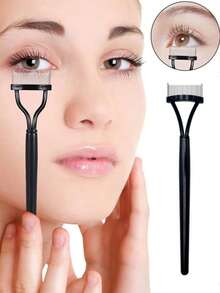 2pcs/1pc Ergonomic Long Handle Eyelash Comb, Steel Needle Eyelash Separator, Eyelash Styling Tool, Beauty Tool. Home/Travel Eyelash Tool, Beauty Salon Beauty Tool,Giveaways - Multicolor - View 2