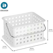 InterDesign Spa – Cesta, Blanco, 1(Pequeño blanco Pequeño blanco) - Multicolor - Ver 4