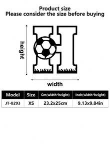 1 pieza Decoración de pared para exteriores, Logotipo inicial, Letra entrelazada de fútbol de metal, Decoración de arte de pared, Decoración de pared de metal clásica de fútbol, Material resistente, Calidad superior, Diseñado con un tema de fútbol, Adecuado para el hogar, la oficina, el dormitorio, la sala de estar, el jardín y otras escenas, Un regalo ideal para los fanáticos del deporte, Una decoración de logotipo de metal personalizada artística y moderna, Una excelente opción para regalos de inauguración de la casa, cumpleaños y días festivos, decoración de habitaciones, decoración de dormitorios, hogar - Multicolor - Ver 103