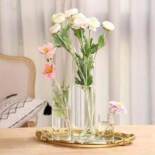 1/4pcs Set Transparent Cylinder Vase, Windproof Candle Holder, Modern Floating Candle Wedding Centerpiece, Dining Table Decor Glass Candle Holder - Multicolor - View 3