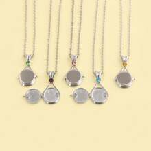 8PCS/SET TV H2O Just Add Water Necklace Mermaid Shell Can Open Locket Pendant Necklace For Women Men Choker Cosplay Jewelry Gift - N01035-03 - View 2