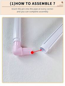 1 khung thêu chữ thập thủ công DIY màu trắng, khung thêu kim đột lỗ, được lắp ráp bằng phương pháp ghép nối, làm từ ống tròn PVC chất lượng cao dày 2cm, rất chắc chắn và bền, cho hiệu ứng thêu phẳng, đặc biệt thích hợp cho các loại vải thêu khổ lớn. - trắng - Xem 9