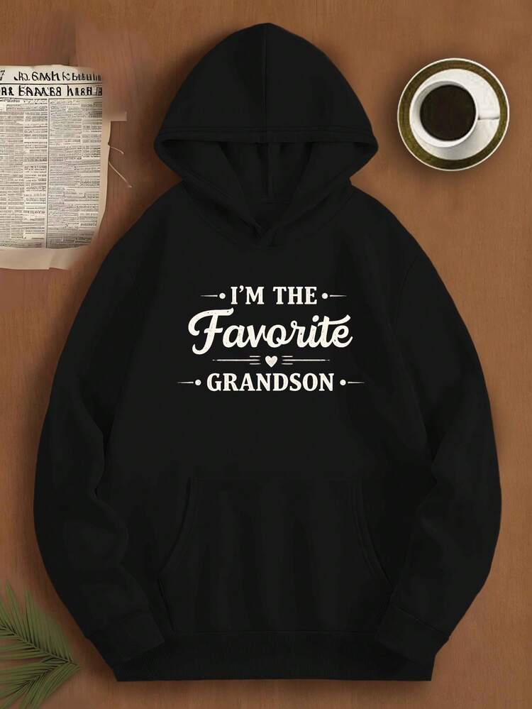 Soy el nieto favorito JPH-9 sudadera con capucha para hombres - Negro - Añade 12