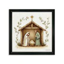 1 Bộ tranh thêu chữ thập in, Quà tặng tôn giáo, Bộ dụng cụ thêu chữ thập Chúa Jesus giáng sinh tự làm, Lưới giữa 11CT in không thiết kế, Cảnh cổ điển thủ công, Quà lưu niệm trang trí nhà cửa - Nhiều màu - Xem 5