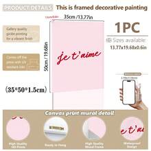 1幅装裱帆布墙画，粉色丘比特艺术，时尚心形，粉色嘴唇印花浪漫墙饰，粉色女孩装饰，情人节装饰，爱情装饰，结婚礼物，情人节海报，周年纪念装饰，现代家居装饰，房间装饰，宿舍装饰，卧室装饰，客厅装饰，浴室装饰，情人节海报，礼物，节日装饰 - 彩色 - 查看 15