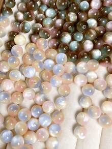 10 piezas de cuentas de resina perlada de color degradado, cuentas perladas de rosa soñadora, adecuadas para manualidades de cuentas DIY, pulseras, collares, pendientes, llaveros, encantos de teléfono, encantos de bolso, accesorios para el cabello, uso diario, regalos para familiares y amigos - Multicolor - Ver 5