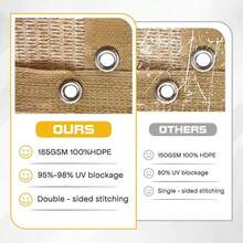 Vexoria 5'X 10' Pergola Shade Cover With Bungee Balls, Mocha Outdoor Sun Shade Cloth With Grommets UV Block Privacy Screen For Patio, Garden, Backyard - ColorG - 查看 5