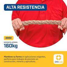 EstiloCuerda De HenequéN 100% Natural 6MM 10 METROS| 3 Brazos, Biodegradable Y Alta Resistencia - Ideal Para DecoracióN, Agricultura, ConstruccióN Y Carga Pesada Hen 6MM 10MtsVersióN Mejorada - 4 mm - Ver 6
