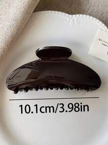 Bộ 2 kẹp tóc/1 kẹp tóc nhựa màu nâu/đen dành cho nữ, dài 10cm/10cm, thời trang, đa năng, thanh lịch, đơn giản, màu trơn, thích hợp sử dụng hàng ngày, đi chơi, dự tiệc, đi làm, đi biển, búi tóc, buộc tóc đuôi ngựa, rửa mặt, trang điểm, phụ kiện trang phục. Kẹp tóc thời trang cho nữ, khăn bandana, phụ kiện tóc mùa đông, kẹp tóc thanh lịch cho kỳ nghỉ hè. - Nhiều màu - Xem 2
