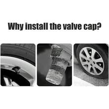 Tapones de válvula, aleación de zinc, antirrobo, neumáticos deportivos, tapas de válvula a prueba de polvo, cubiertas de válvulas impermeables para neumáticos de coche - Negro (4 unidades) - Ver 8