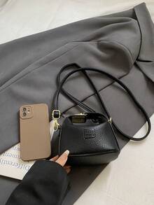 Túi xách mini, Túi đeo cổ tay nhỏ màu trơn, Ví đeo chéo thời trang trẻ em, Túi đựng son môi - Khóa dập nổi màu trơn - Xem 17