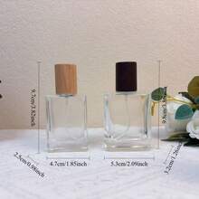 1个,5毫升/10毫升/20毫升/30毫升/50毫升高档木纹盖喷雾玻璃分装瓶,适用于香水分装、样品分装、旅行和随身携带。 - 彩色 - 查看 11
