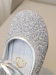 幼儿/女童芭蕾平底鞋 - 玛丽珍公主鞋，适合婚礼、上学、派对等场合 - 銀色 - 查看 4