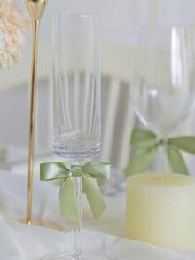 10个/20个/50个鼠尾草绿缎带蝴蝶结，自粘缎带蝴蝶结礼品包装小蝴蝶结丝带，双面粘工艺蛋糕零食袋婚礼新娘礼物情人节装饰