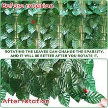 3M Roll Artificial Hedge Garden Fake Ivy Leaf Privacy Fence Screening Panel Wall - 1*3m - View 9