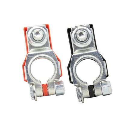 US 2 Pcs Universal Battery Terminal Connector Top Positive Negative Heavy Duty