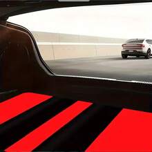1pc Heavy Duty Car Trunk Mat, Non-Slip Surface And Splash-Proof Design - Fits Most Vehicles, Black & Red Striped Cargo Liner, Dust-Proof And Easy To Clean Trunk Protector, Scratch-Resistant And Leak-Proof, Ideal Christmas/Halloween Gift - Compatible With SUV, Sedan, Hatchback, SUV Specific Trunk Liner