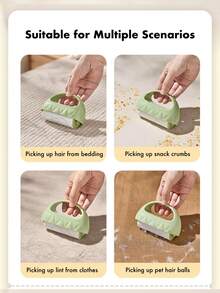 1pc Reusable Pet Hair Remover, Manual Static Dust Cleaner, Suitable For Cats, Clothes, Sofa, Furniture, Bedding, Carpets. Durable Polypropylene Material, No Power Required