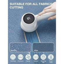 Quita Pelusa para Ropa Recargable, Removedor De Pelusa Electrico, Quitapelusas Electrico, Limpiador de Pelusa de suéter con 5 Cuchillas de Repuesto, Cepillo, Cable de Carga (Blanco) - / - Ver 3