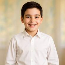 Camisa Social Branca ou Azul Bebê Infantil Juvenil Masculina 01 ao 12 - Manga Longa - Branco - Visão 6