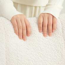 HOMCOM Rocking Chair, Plush Velvet Look, Reclining With Wooden Glides, Rocking Chair, Nursing Chair For Bedroom Or Living Room, Cream White