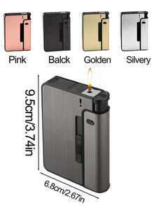 1个个性化激光雕刻香烟盒，送给吸烟者的礼物，定制香烟盒，金属香烟盒，送给他的礼物，父亲节礼物 - 彩色 - 查看 4