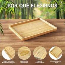 Tucorresi Bandeja Decorativa para Mesa: 4 Pcs Bandeja de Servir - Bandejas Reutilizables para Comida, Servir Botanas o como Decoración, para Cocina, Bar, Restaurante (9.8''X5.5''X0.8'') - / - Ver 6