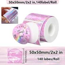 New Non-Adhesive Thermal Stickers Compatible With Phomemo M220/M110/M108, Square, Round, Color, Holographic Laser Thermal Label Paper,School Supplies,Back To School