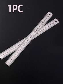 10pcs/1pc Student Ruler 30cm 20cm 15cm Straight Ruler Stainless Steel Measuring Ruler Standard For Drawing And Measurement