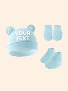 Bộ 3 món cho bé gồm mũ len in chữ cá nhân hóa màu trơn, găng tay và tất cùng màu, nhiều màu sắc để lựa chọn, mềm mại, nhẹ nhàng và ấm áp, món quà tuyệt vời cho bé trai và bé gái, phù hợp để mặc hàng ngày, phụ kiện tóc cho trẻ em. - Nhiều màu - Xem 26