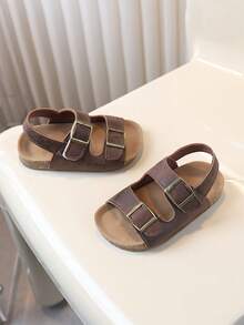 1 Par de Sandálias Casuais Clássicas de Estilo Europeu, Não Escorregadias, Moda Nova para Meninos/Meninas Pequenos(as), Adequadas para o Verão