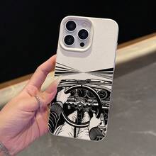 Fahrmuster,  11/12/13/14/15/17/Air/Pro/Plus/Pro Max und einfache stilvolle Handyhülle. Geschenke für Freunde, Valentinstagsgeschenke - Schwarz - Übersicht 8